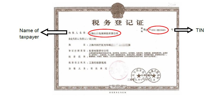 中国税收居民身份认定规则,中国纳税人识别号编码规则