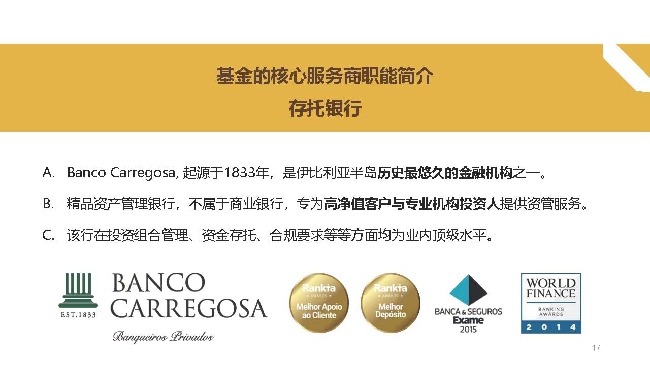 葡萄牙JWP基金投资项目介绍