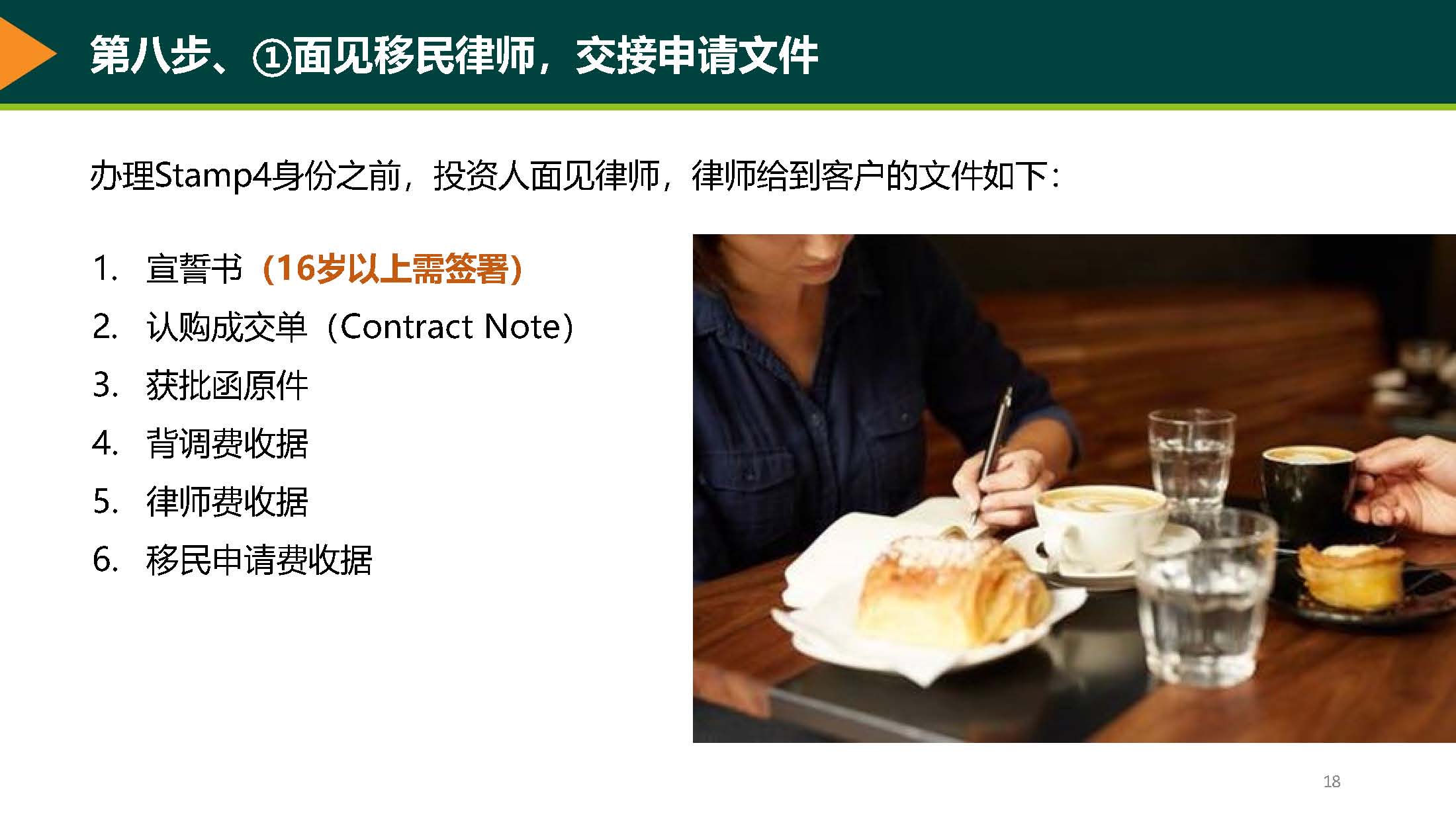 第八步、面见律师提交文件办理Stamp4身份